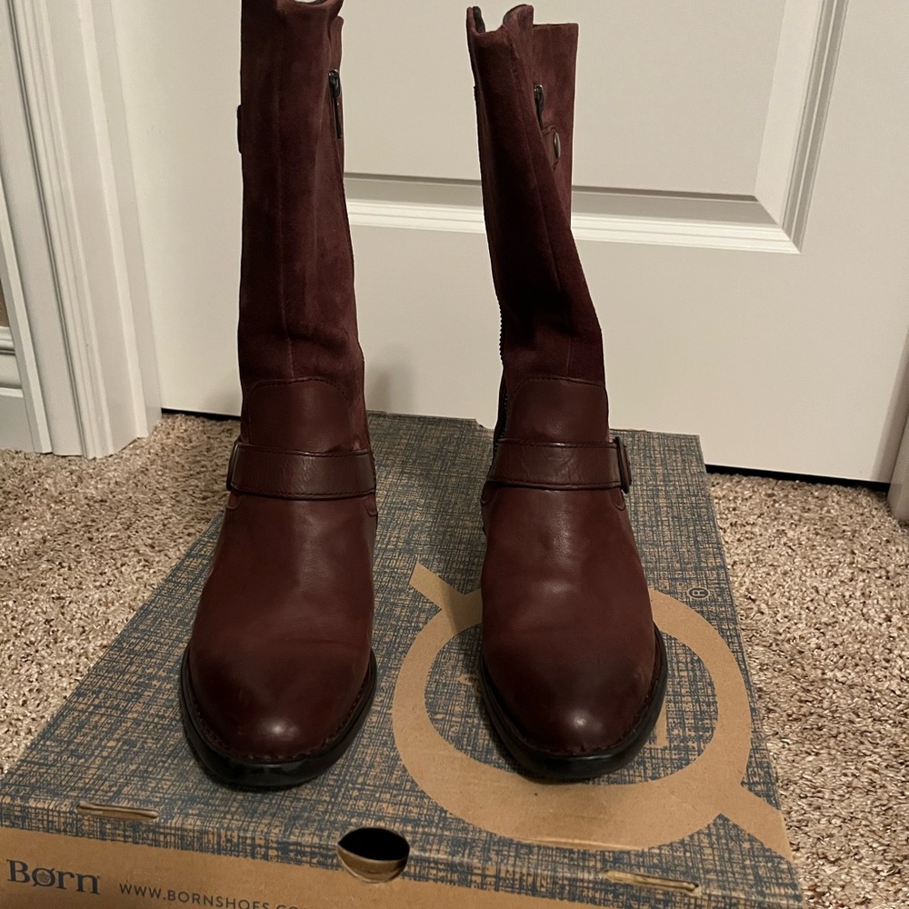 Born Gorgeous Burgundy Leather Boots